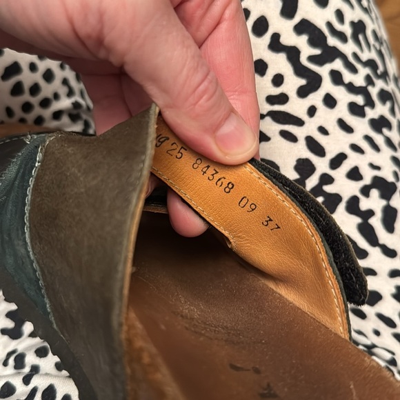 Think! Womens green/brown/black Leather Slides cork Sandals Hungary size 37 - Picture 5 of 5